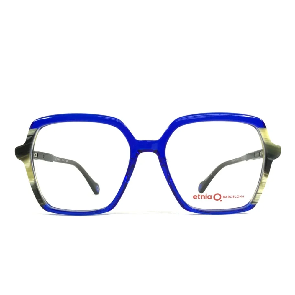 Etnia Barcelona Eyeglasses Frames KORE BLHO Clear Blue Beige Horn 54-17-138